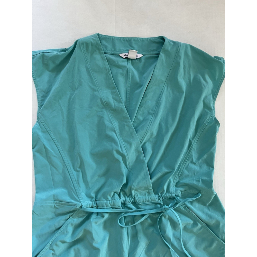 Athleta Marlow Short Sleeve Romper with Pockets Gulf Green Size Small - Picture 2 of 10